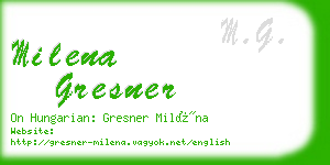 milena gresner business card